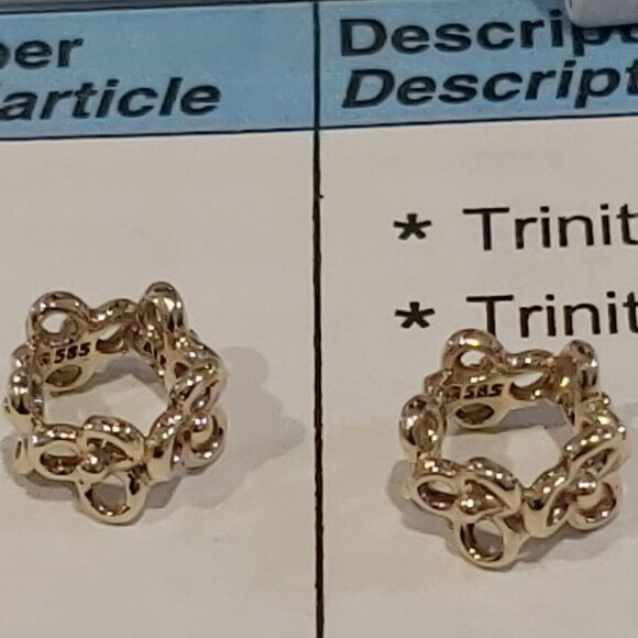 Authentic Pandora *RETIRED*  14K Gold Trinity Spacer 750451 - Picture 9 of 12